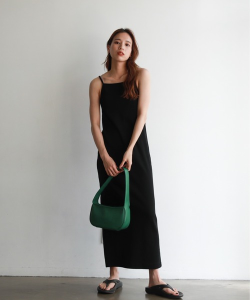 feepur（フェピュール）の「Iラインリブキャミワンピース（ワンピース・レディース・ブラック/モカ/杢グレー・MEDIUM）」の17枚目の写真