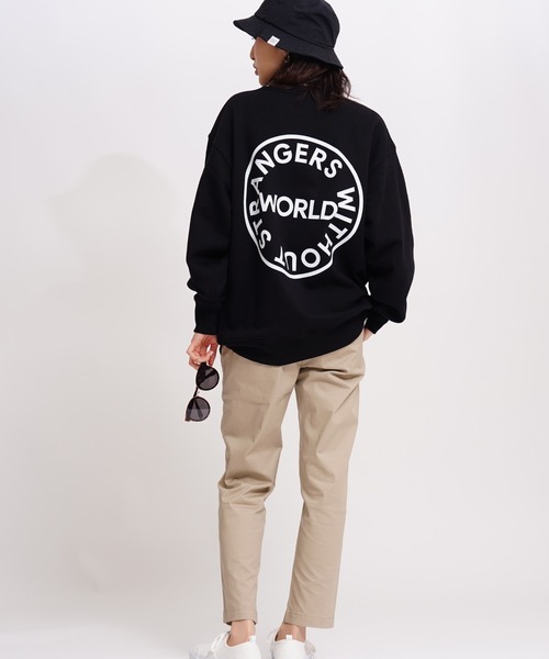 GIORDANO（ジョルダーノ）の「[ GIORDANO ] サークルロゴ 12.7オンス ヘヴィーウェイトクルーネックスウェット (ユニセックス）（スウェット・レディース・ブラック/杢グレー・LARGE/MEDIUM/X-LARGE/SMALL）」の5枚目の写真