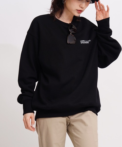 GIORDANO（ジョルダーノ）の「[ GIORDANO ] サークルロゴ 12.7オンス ヘヴィーウェイトクルーネックスウェット (ユニセックス）（スウェット・レディース・ブラック/杢グレー・LARGE/MEDIUM/X-LARGE/SMALL）」の3枚目の写真