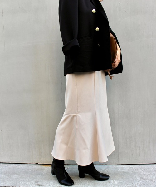 MLI'A（エムリア）の「スリットマーメイドキャミワンピース（ワンピース・レディース・ブラック/ライトベージュ/アイボリー/ライトブラウン/ネイビー・M）」の21枚目の写真