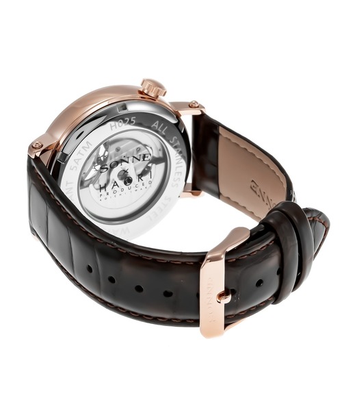 SONNE(ゾンネ)の「SONNE/ゾンネ×ハオリ H025 腕時計 H025PGBK メンズ(アナログ腕時計・メンズ・ブラウン・FREE)」の5枚目の写真