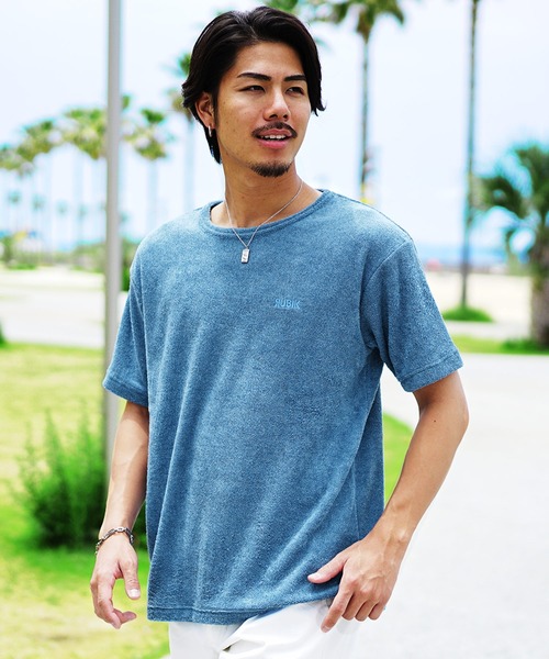 JOKER（ジョーカー）の「パイルBIG半袖Tシャツ ルーズシルエット オーバーサイズ メンズ（Tシャツ/カットソー・メンズ・ベージュ/ホワイト/ブラック/ブルー/グリーン/グレー・XL/M/L）」の6枚目の写真