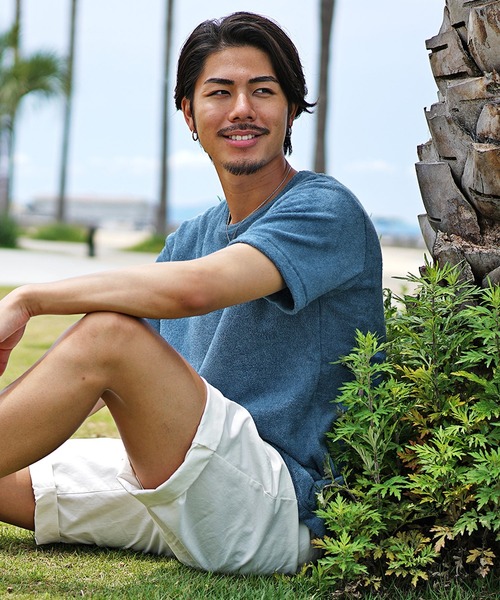 JOKER（ジョーカー）の「パイルBIG半袖Tシャツ ルーズシルエット オーバーサイズ メンズ（Tシャツ/カットソー・メンズ・ベージュ/ホワイト/ブラック/ブルー/グリーン/グレー・XL/M/L）」の21枚目の写真