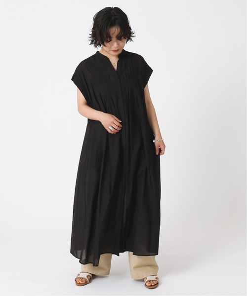 B.C STOCK（ベーセーストック）の「ボイルタックワンピース（ワンピース・レディース・ブラック/パープル/ピンク/グリーン・FREE）」の5枚目の写真