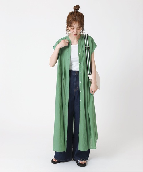 B.C STOCK（ベーセーストック）の「ボイルタックワンピース（ワンピース・レディース・ブラック/パープル/ピンク/グリーン・FREE）」の9枚目の写真