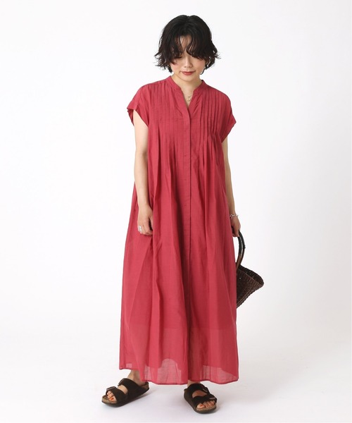 B.C STOCK（ベーセーストック）の「ボイルタックワンピース（ワンピース・レディース・ブラック/パープル/ピンク/グリーン・FREE）」の17枚目の写真