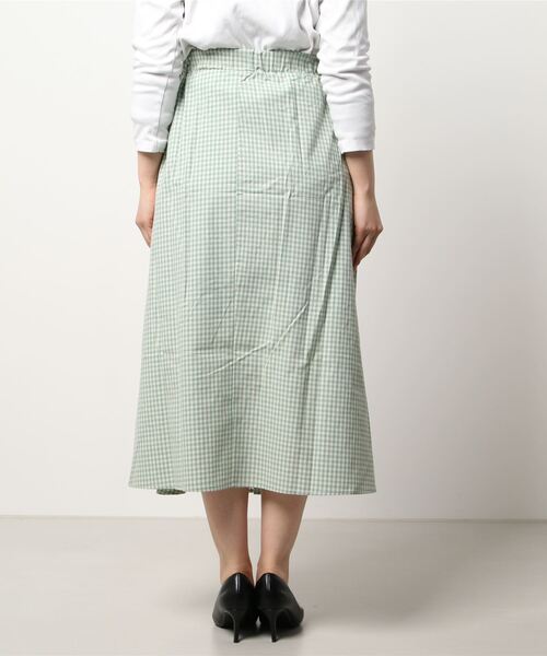 flower（フラワー）の「スプリンギーチェックスカート（スカート・レディース・ブラック/カーキ・FREE）」の4枚目の写真