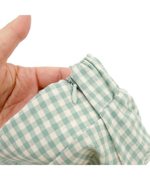 flower（フラワー）の「スプリンギーチェックスカート（スカート・レディース・ブラック/カーキ・FREE）」の7枚目の写真
