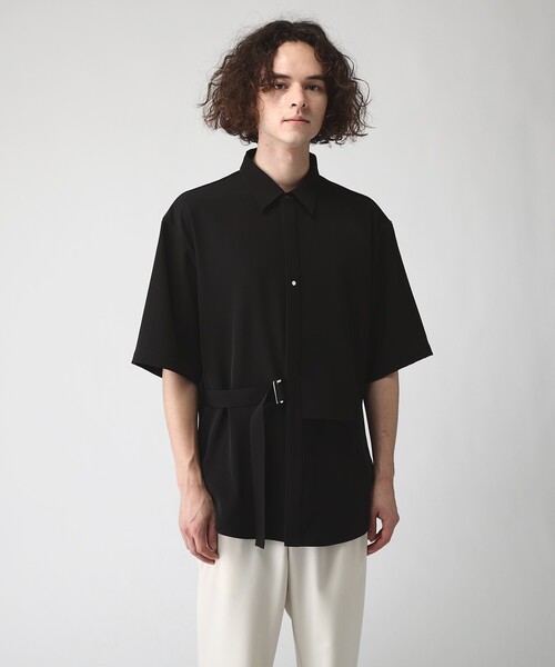 tk.TAKEO KIKUCHI(ティーケータケオキクチ)の「◆トロミツイルタイロッケン半袖シャツ(シャツ/ブラウス・メンズ・ベージュ/ブラック/ブルー・01/02/03)」の7枚目の写真