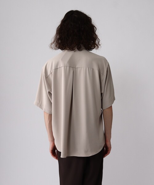 tk.TAKEO KIKUCHI(ティーケータケオキクチ)の「◆トロミツイルタイロッケン半袖シャツ(シャツ/ブラウス・メンズ・ベージュ/ブラック/ブルー・01/02/03)」の10枚目の写真