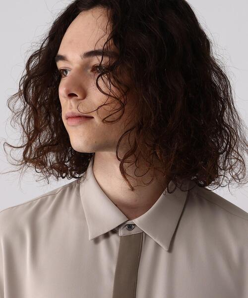 tk.TAKEO KIKUCHI(ティーケータケオキクチ)の「◆トロミツイルタイロッケン半袖シャツ(シャツ/ブラウス・メンズ・ベージュ/ブラック/ブルー・01/02/03)」の11枚目の写真