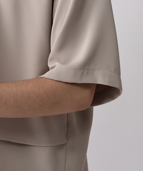 tk.TAKEO KIKUCHI(ティーケータケオキクチ)の「◆トロミツイルタイロッケン半袖シャツ(シャツ/ブラウス・メンズ・ベージュ/ブラック/ブルー・01/02/03)」の12枚目の写真