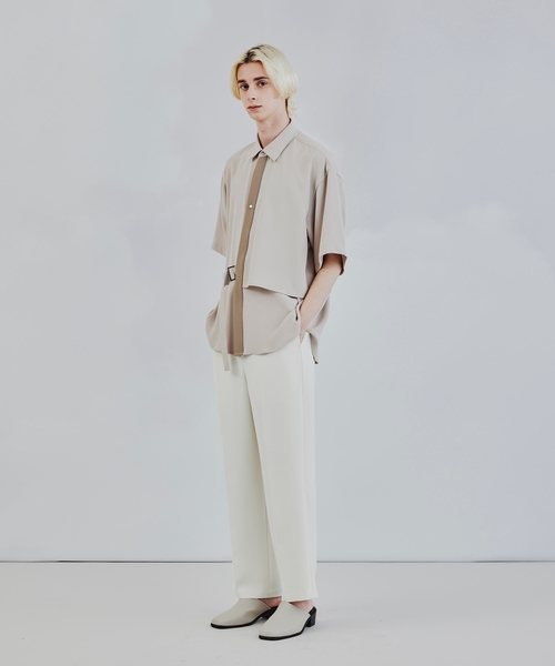 tk.TAKEO KIKUCHI(ティーケータケオキクチ)の「◆トロミツイルタイロッケン半袖シャツ(シャツ/ブラウス・メンズ・ベージュ/ブラック/ブルー・01/02/03)」の18枚目の写真