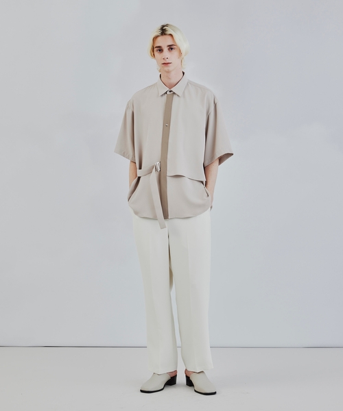 tk.TAKEO KIKUCHI(ティーケータケオキクチ)の「◆トロミツイルタイロッケン半袖シャツ(シャツ/ブラウス・メンズ・ベージュ/ブラック/ブルー・01/02/03)」の19枚目の写真