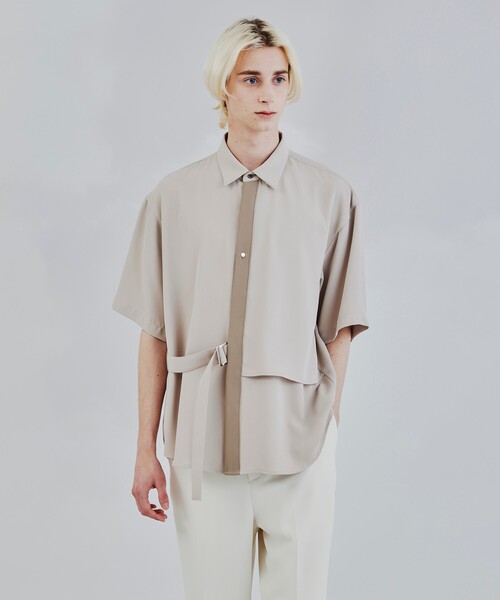 tk.TAKEO KIKUCHI(ティーケータケオキクチ)の「◆トロミツイルタイロッケン半袖シャツ(シャツ/ブラウス・メンズ・ベージュ/ブラック/ブルー・01/02/03)」の20枚目の写真