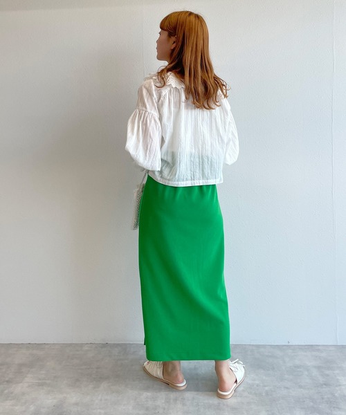 w closet（ダブルクローゼット）の「レースフリルカラーショートシャツ（シャツ/ブラウス・レディース・ブラック/オフホワイト/ピンク・FREE）」の10枚目の写真