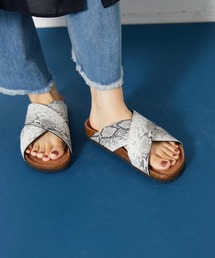 AMERICAN HOLIC | PU クロスストラップコンフォートサンダル(サンダル)