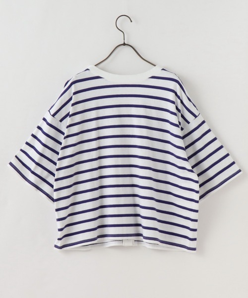 frames RAY CASSIN（フレームスレイカズン）の「WEB限定．USAコットン前後2WAYカーディガン（カーディガン/ボレロ・レディース・ピンク系/ネイビー系/ネイビー/ピンク・FREE）」の16枚目の写真