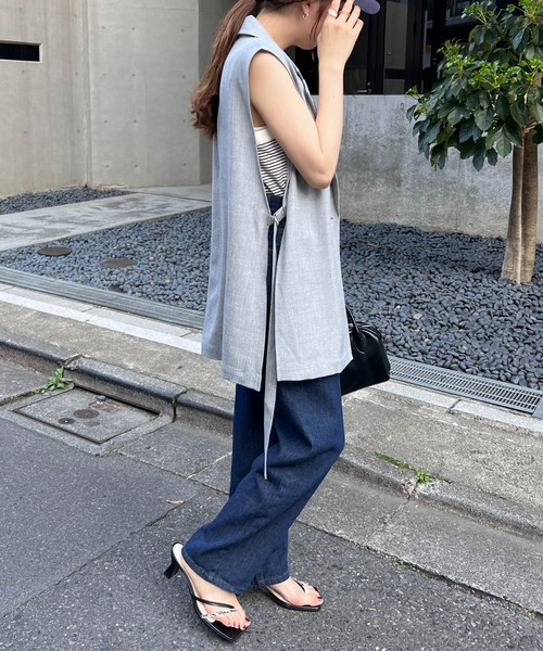 DISCOAT(ディスコート)の「サイドオープンジレ(ベスト・レディース・グレー/アイボリー/キャメル・FREE)」の13枚目の写真