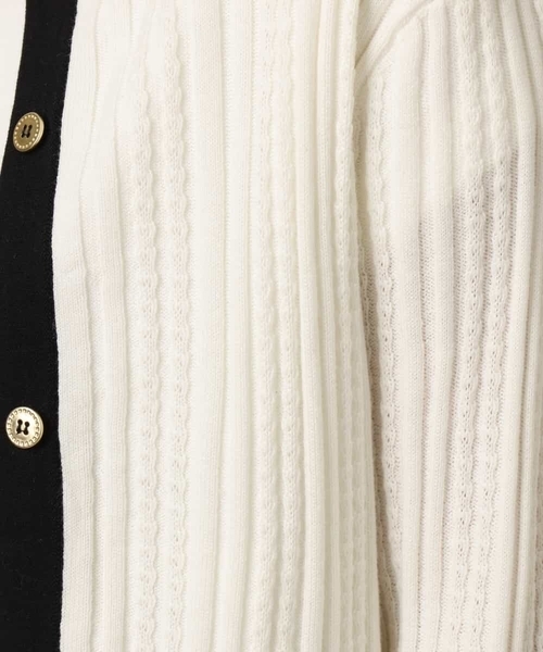 a.v.v（アーヴェヴェ）の「バイカラートリムサマーニットカーディガン（カーディガン/ボレロ・レディース・ネイビー/アイボリー・34/38/42/40/36）」の18枚目の写真