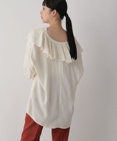 LOWRYS FARM（ローリーズファーム）の「フリルブラウス　294287（シャツ/ブラウス・レディース・ブラック/ブラウン/オフホワイト・FREE）」の20枚目の写真