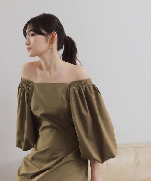 titivate(ティティベイト)の「2wayスクエアネックフレアワンピース(ワンピース・レディース・ブラック/オリーブ/イエロー・S/M)」の5枚目の写真