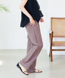 リネンレーヨンポプリンドロストパンツ