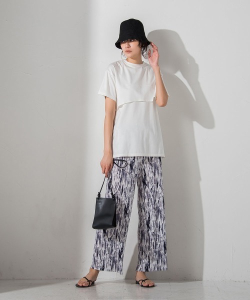 socolla（ソコラ）の「【socolla】【2点セット】レイヤードセットTシャツ（Tシャツ/カットソー・レディース・ブルー系その他/ボルドー/オフホワイト/グレー系その他・M）」の15枚目の写真