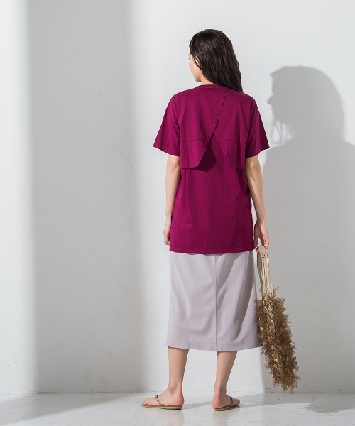 socolla（ソコラ）の「【socolla】【2点セット】レイヤードセットTシャツ（Tシャツ/カットソー・レディース・ブルー系その他/ボルドー/オフホワイト/グレー系その他・M）」の21枚目の写真