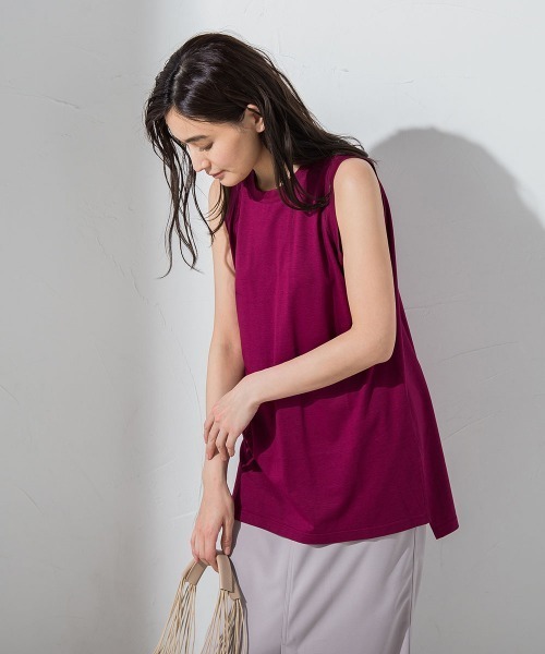 socolla（ソコラ）の「【socolla】【2点セット】レイヤードセットTシャツ（Tシャツ/カットソー・レディース・ブルー系その他/ボルドー/オフホワイト/グレー系その他・M）」の10枚目の写真