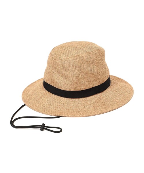 SHIPS（シップス）の「リネンライク日よけハット（ハット・レディース・ブラック/ベージュ・ONE SIZE）」の2枚目の写真