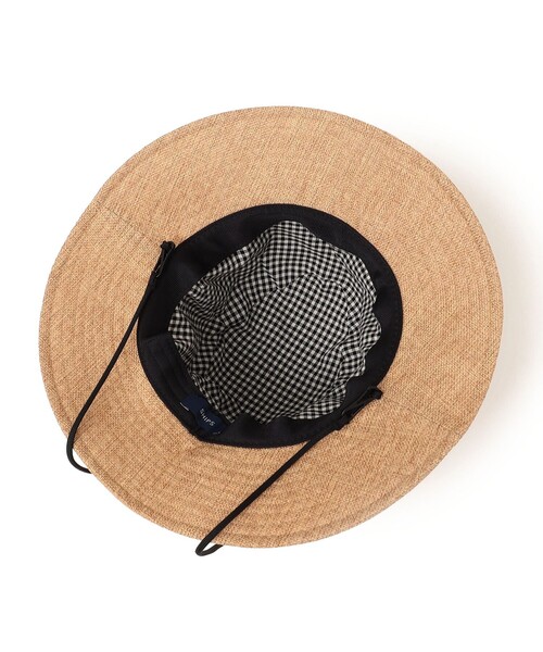 SHIPS（シップス）の「リネンライク日よけハット（ハット・レディース・ブラック/ベージュ・ONE SIZE）」の4枚目の写真