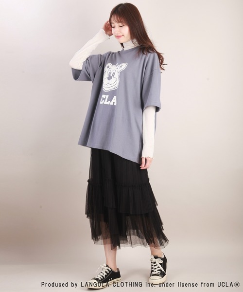 UCLA(ユーシーエルエー)の「UCLA ヘビーウエイト ビッグシルエットTシャツ(Tシャツ/カットソー・メンズ・ホワイト/ブラック/ブルー/スミクロ/ダークグリーン・M/L/XL)」の10枚目の写真