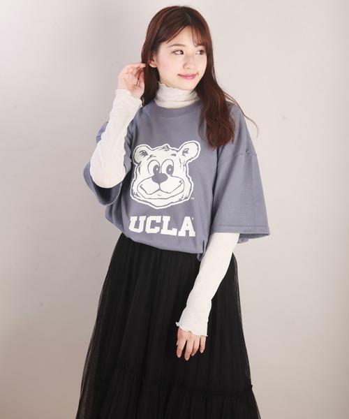 UCLA(ユーシーエルエー)の「UCLA ヘビーウエイト ビッグシルエットTシャツ(Tシャツ/カットソー・メンズ・ホワイト/ブラック/ブルー/スミクロ/ダークグリーン・M/L/XL)」の8枚目の写真