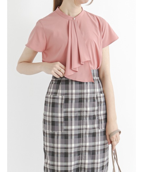 Te chichi（テチチ）の「ラッフルボウタイブラウス（シャツ/ブラウス・レディース・ブラック/オフホワイト/ピンク/ブルー・ﾌﾘ-）」の4枚目の写真