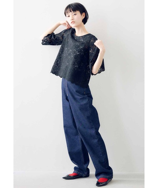 シロップ.(シロップ.)の「可憐なフラワーレーストップス(その他トップス・レディース・ブラック/イエロー・MEDIUM/LARGE/X-LARGE/SMALL)」の3枚目の写真