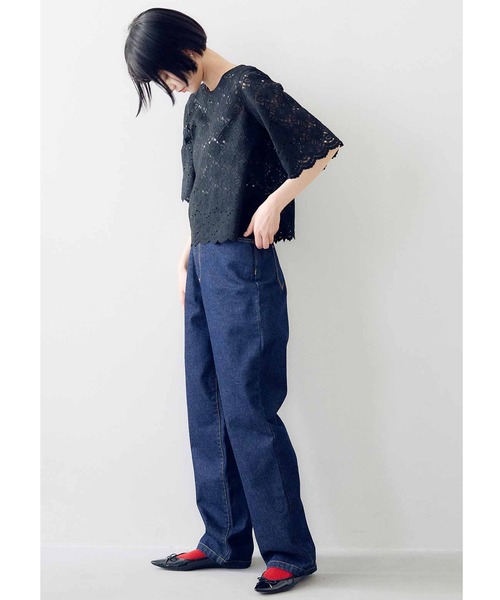 シロップ.(シロップ.)の「可憐なフラワーレーストップス(その他トップス・レディース・ブラック/イエロー・MEDIUM/LARGE/X-LARGE/SMALL)」の4枚目の写真