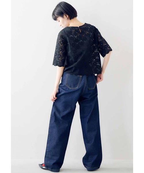 シロップ.(シロップ.)の「可憐なフラワーレーストップス(その他トップス・レディース・ブラック/イエロー・MEDIUM/LARGE/X-LARGE/SMALL)」の5枚目の写真