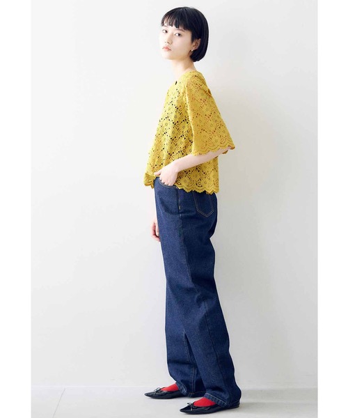 シロップ.(シロップ.)の「可憐なフラワーレーストップス(その他トップス・レディース・ブラック/イエロー・MEDIUM/LARGE/X-LARGE/SMALL)」の7枚目の写真