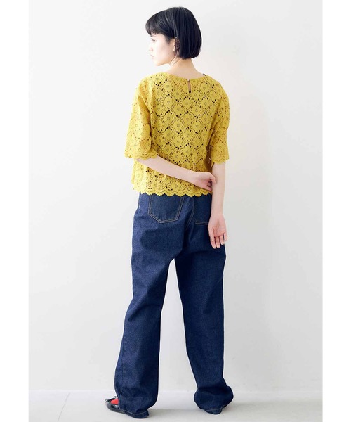 シロップ.(シロップ.)の「可憐なフラワーレーストップス(その他トップス・レディース・ブラック/イエロー・MEDIUM/LARGE/X-LARGE/SMALL)」の8枚目の写真