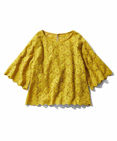 シロップ.(シロップ.)の「可憐なフラワーレーストップス(その他トップス・レディース・ブラック/イエロー・MEDIUM/LARGE/X-LARGE/SMALL)」の10枚目の写真