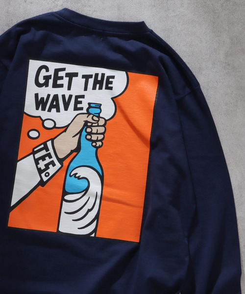 The Endless Summer(エンドレスサマー)の「TES GET THE WAVE LONG SLEEVE T-SHIRT / ロンT(Tシャツ/カットソー・メンズ・ホワイト/ネイビー/ブラック・MEDIUM/X-LARGE/LARGE/SMALL)」の3枚目の写真