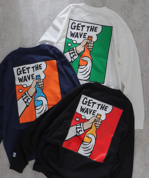 The Endless Summer(エンドレスサマー)の「TES GET THE WAVE LONG SLEEVE T-SHIRT / ロンT(Tシャツ/カットソー・メンズ・ホワイト/ネイビー/ブラック・MEDIUM/X-LARGE/LARGE/SMALL)」の2枚目の写真