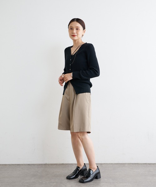 Omekashi（オメカシ）の「センタープレスハーフパンツ（その他パンツ・レディース・ブラック/ベージュ・FREE）」の17枚目の写真