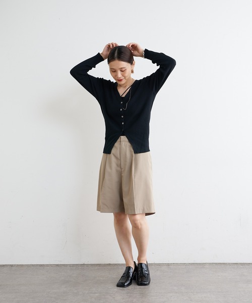 Omekashi（オメカシ）の「センタープレスハーフパンツ（その他パンツ・レディース・ブラック/ベージュ・FREE）」の18枚目の写真