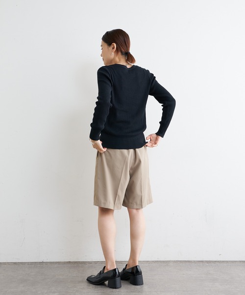 Omekashi（オメカシ）の「センタープレスハーフパンツ（その他パンツ・レディース・ブラック/ベージュ・FREE）」の19枚目の写真