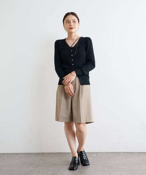 Omekashi（オメカシ）の「センタープレスハーフパンツ（その他パンツ・レディース・ブラック/ベージュ・FREE）」の21枚目の写真