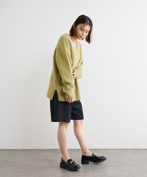 Omekashi（オメカシ）の「センタープレスハーフパンツ（その他パンツ・レディース・ブラック/ベージュ・FREE）」の3枚目の写真