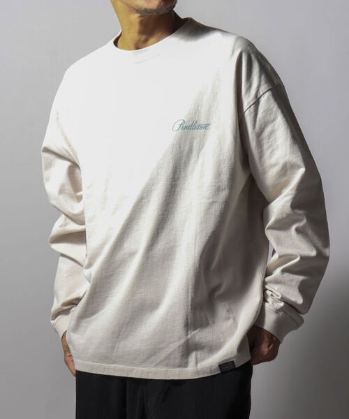 PENDLETON（ペンドルトン）の「【PENDLETON/ペンドルトン】バックプリント ロンT 長袖Tシャツ ビッグシルエット（Tシャツ/カットソー・メンズ・オフホワイト/ライトグレー/ベージュ/ネイビー/ブラック/グレー・M/L）」の10枚目の写真