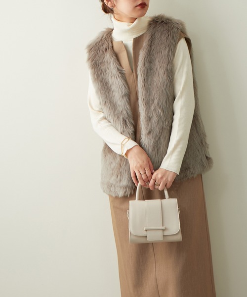 natural couture（ナチュラルクチュール）の「2022AWアイテム/スリットネックジャンバースカート（ジャンパースカート・レディース・ブラック/ベージュ/イエロー系その他/レッド系その他・FREE）」の17枚目の写真